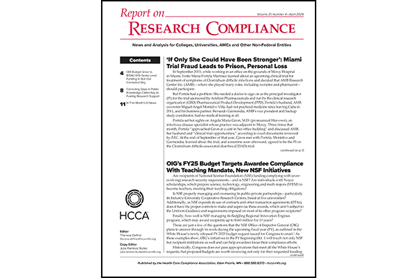 Report on Research Compliance (RRC) | Learn more 
