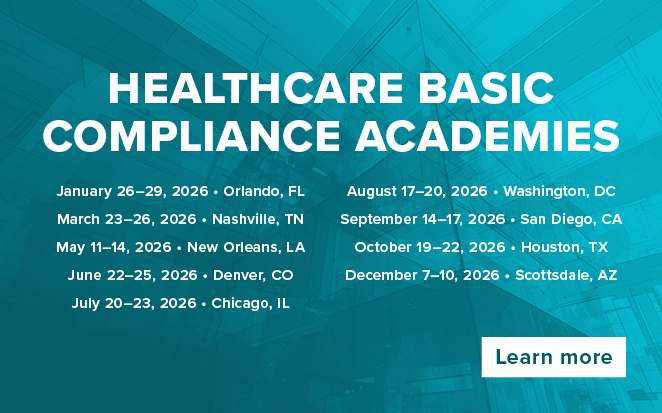 Register for one of HCCA's Healthcare Basic Compliance Academies