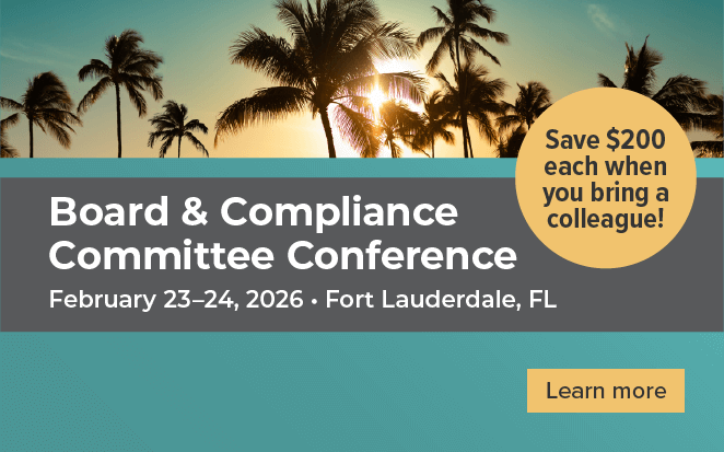Register for HCCA's Board & Compliance Committee Conference!