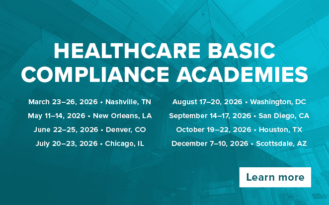 Healthcare Basic Compliance Academies | Multiple dates and locations | Learn more