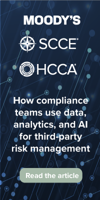 SCCE & HCCA Moody's How compliance teams use data, analytics, and AI for third-party risk management | Read the article 