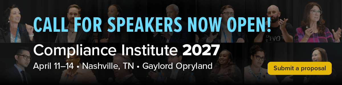 Speak at the 2027 Compliance Institute! 