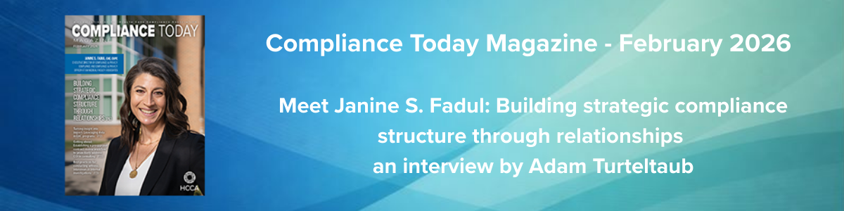 Meet Janine S. Fadul: Building strategic compliance structure through relationships an interview by Adam Turteltaub