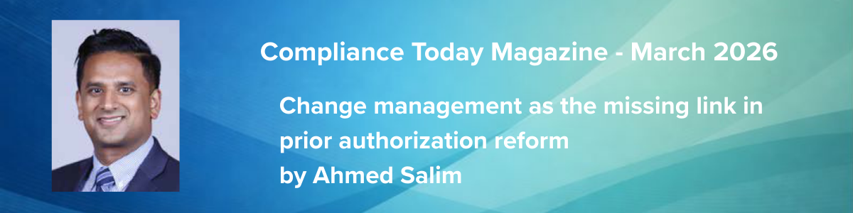 Change management as the missing link in prior authorization reform by Ahmed Salim