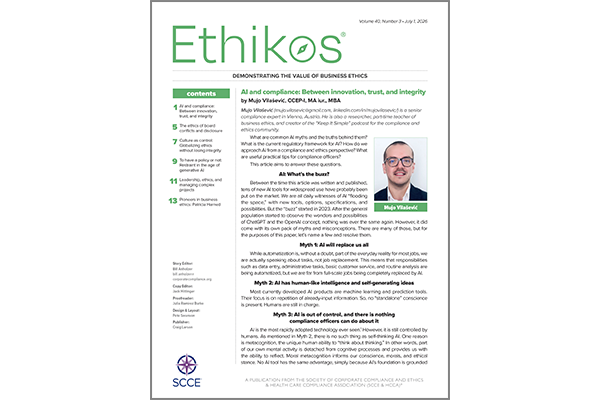 The July issue of Ethikos is now available | Read it now